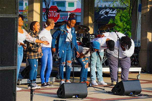 a student org event in uptown oxford