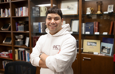 Daniel Martin standing in the ASG office