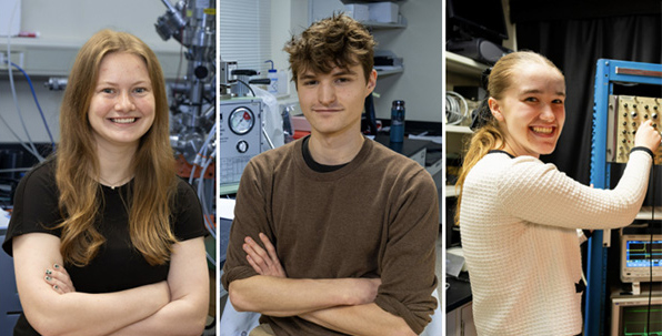 Goldwater Scholars, Sara McGinnis, Thomas McKenzie, and Hannah Stevens