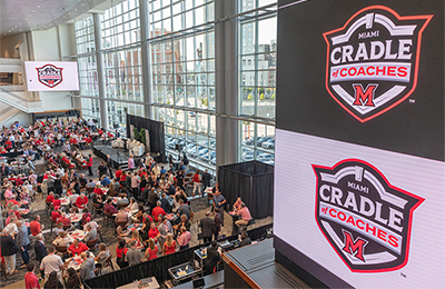 A large group of attendees at Paycor stadium at the Cradle of Coaches event