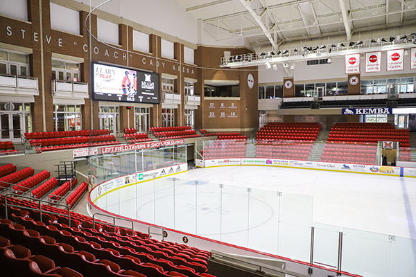 empty goggin ice arena