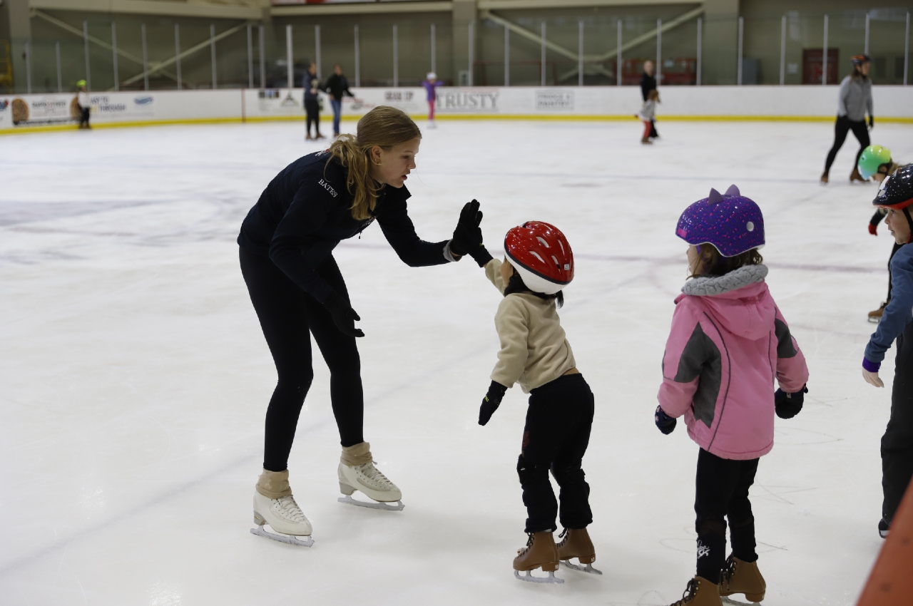 child learning to skate