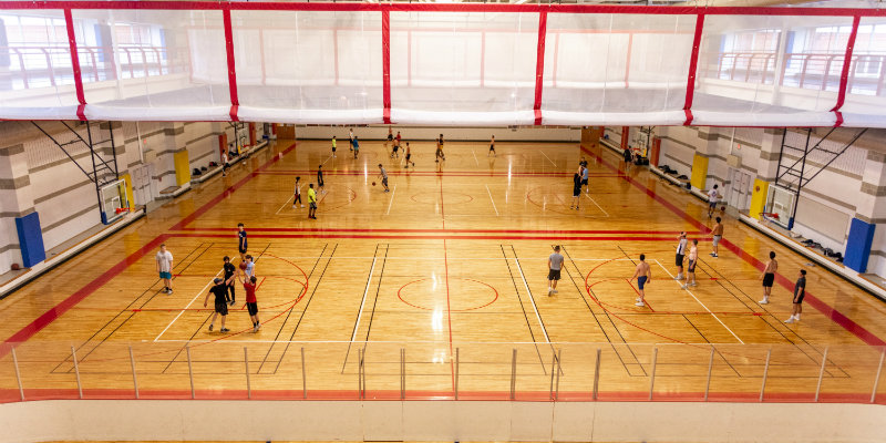 Basketball courts at the Miami Rec Center