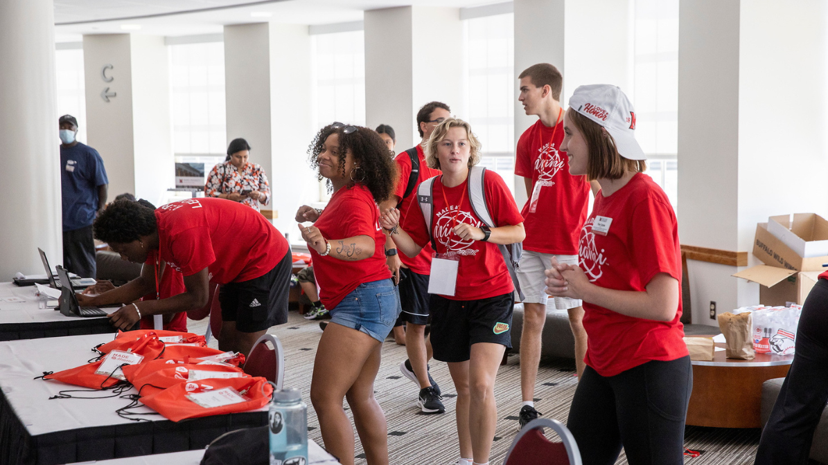 Students checking in for MADE at Miami