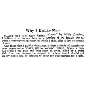Screenshot of news story regarding politics of gender.