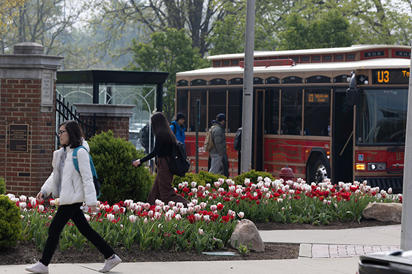 bus picking up students