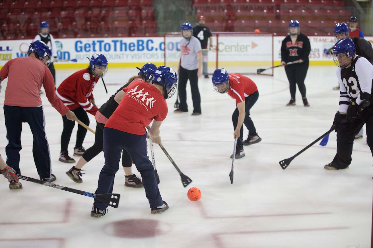 Students taking part in intramural sports at Miami University