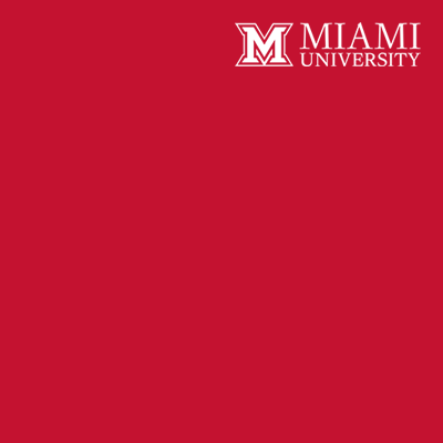 all white logo over a red background