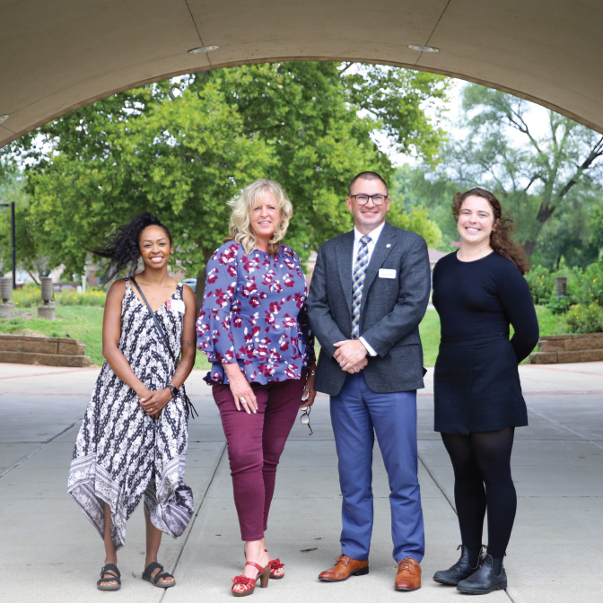 Group of alumni who spoke during Miami Regionals opening day to faculty and staff.