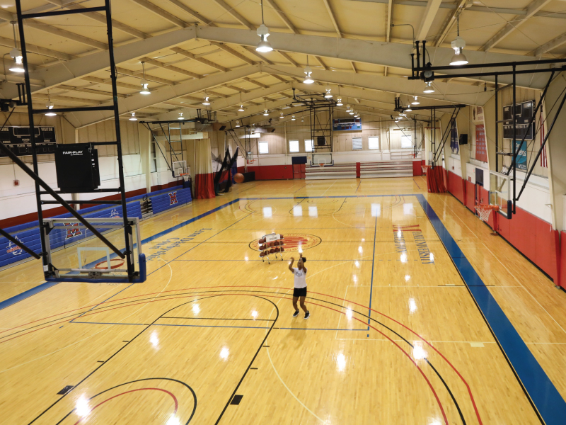 Court of the Bennett Rec Center.