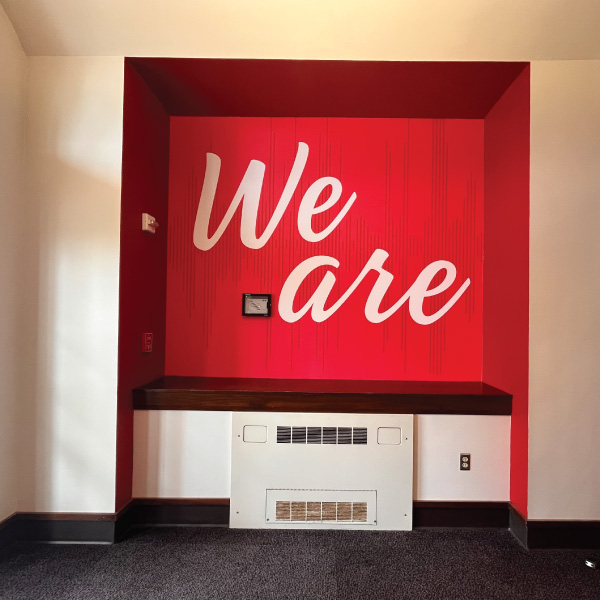 Voice of America Learning Center entrance with We Are branding 