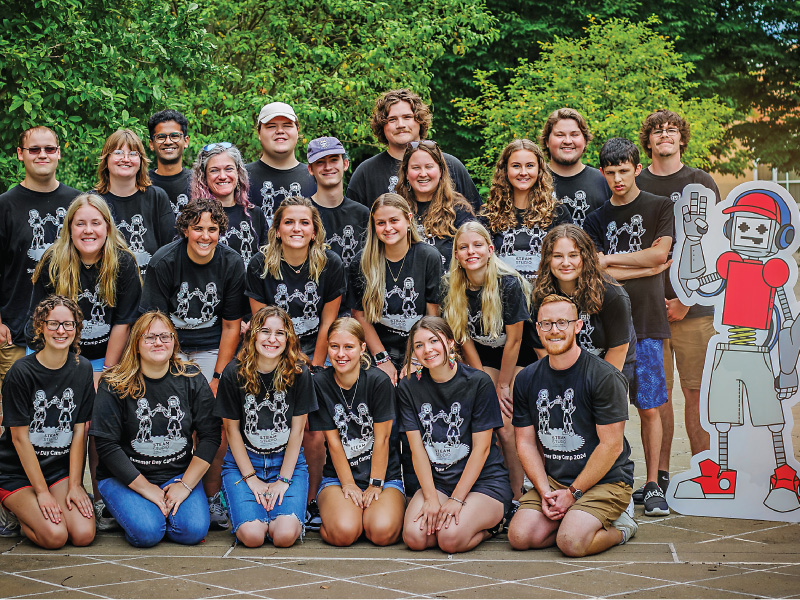 Regional Primary Education cohort students engage with STEAM Studio summer campers, gaining hands-on experience and career development opportunities.