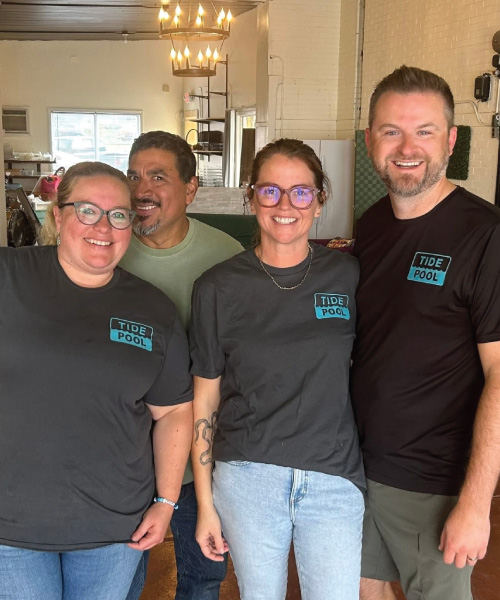 Heather, Arnulfo, Kate, and Rick at Tide Pool.