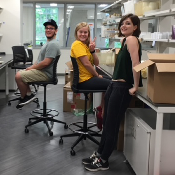 3 students in the lab