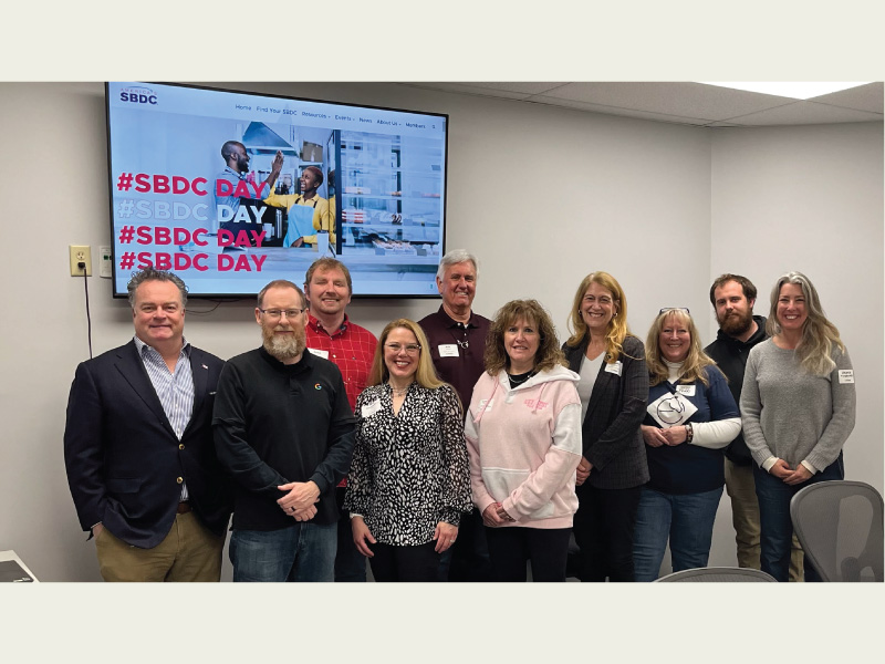 SBDC day 2024 attendees with Business Advisor Tim Bingman. 