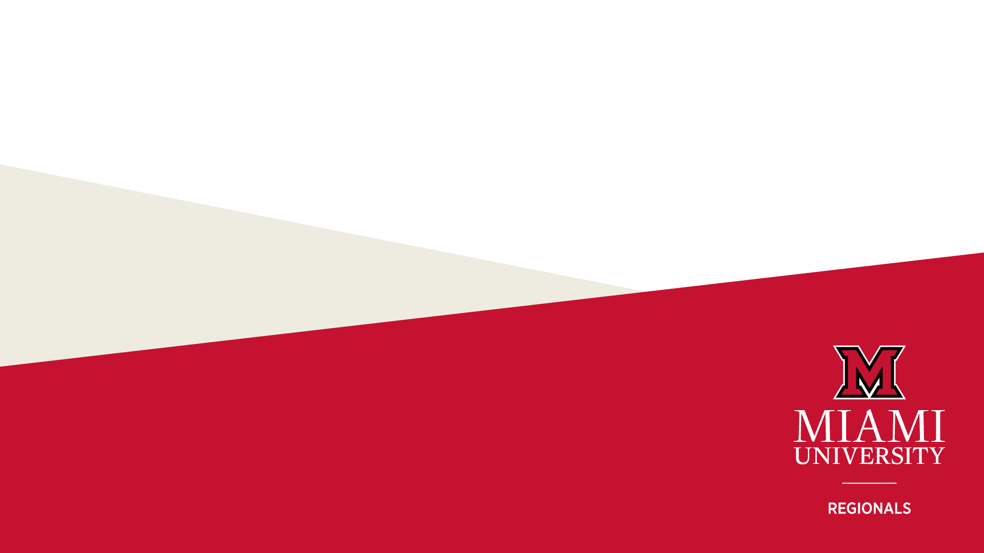 Geometric background with Miami Regionals logo