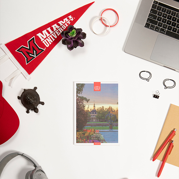 various marketing materials on a table