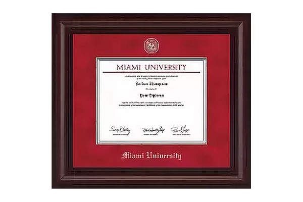 Miami University Red Diploma Frame 