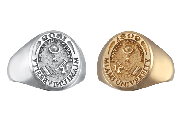 Miami University Silver Signet Ring, Miami University Gold Signet Ring