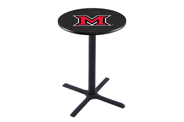 Miami University Beveled M Black Barstool