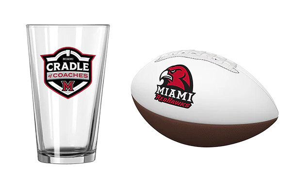 Miami University Hawkhead Football, Miami University Cradle of Coaches Glassware