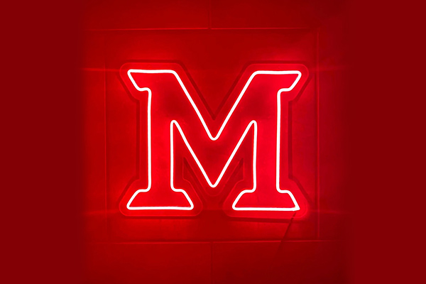 Miami University Light Up Beveled M