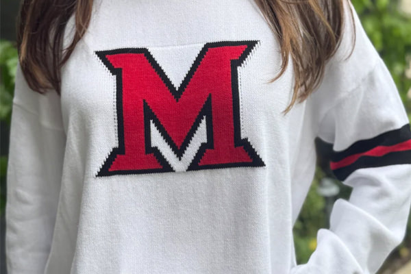 Miami beveled m knit into a sweater