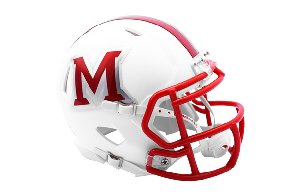 Miami University White Football Helmet 