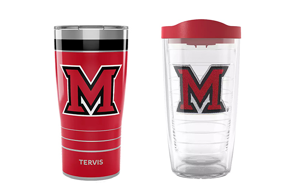 Miami University Beveled M Red Tumbler