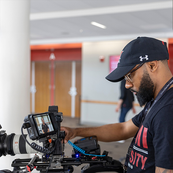 videographer recording a video