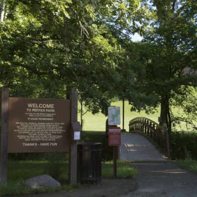 entrance of peffer park