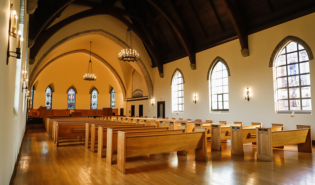 interior of kumler chapel