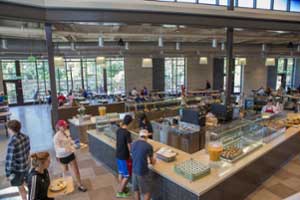 the interior of Western Dining Hall